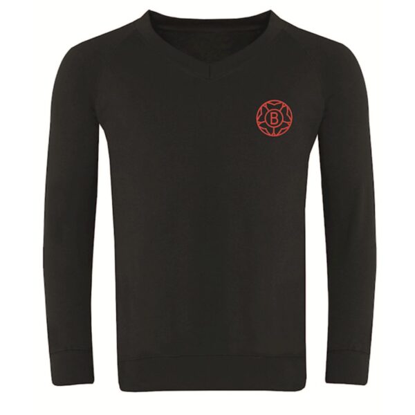 Broadfield Black KS5 V-Neck Jumper